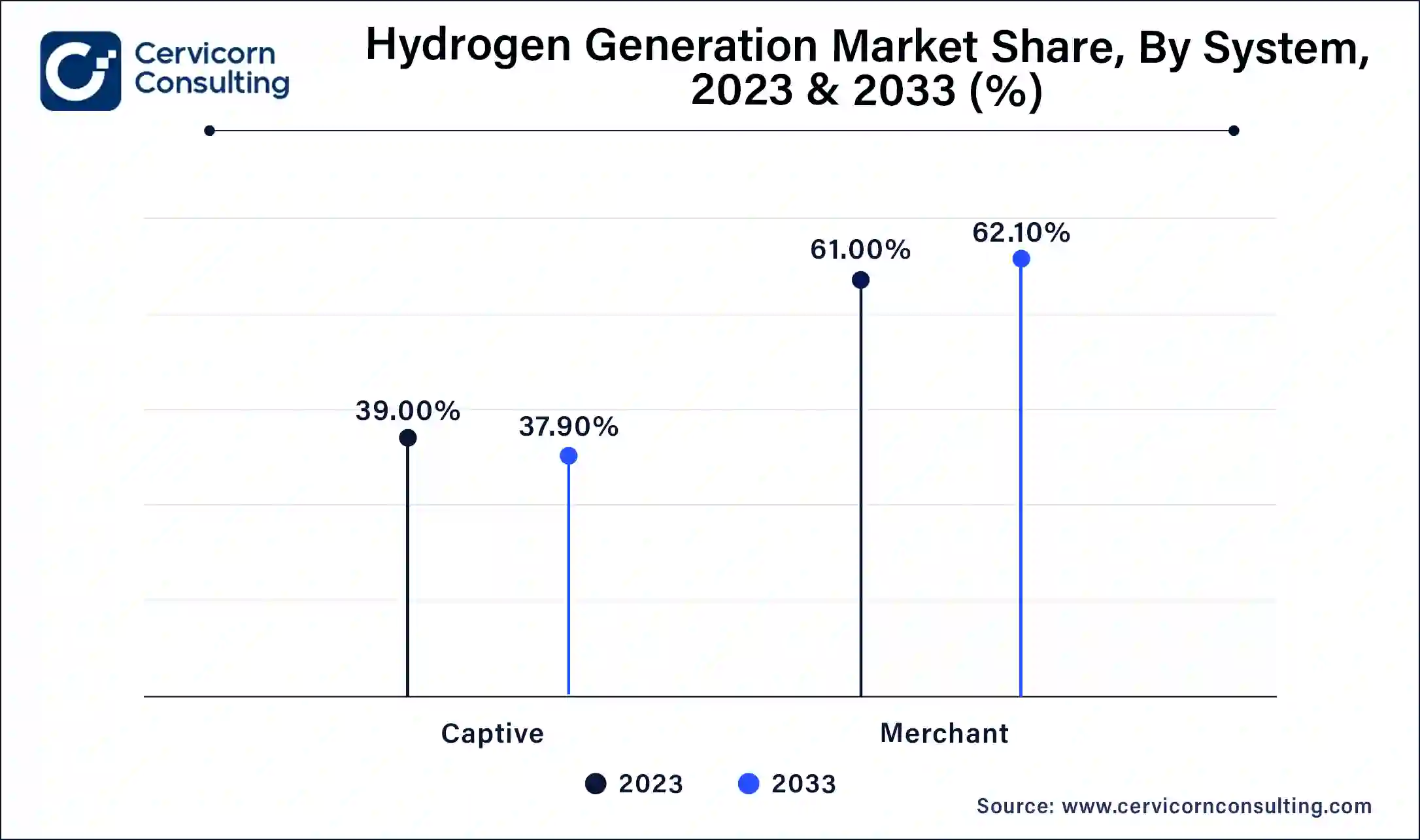 Hydrogen Generation Market Share, By System, 2023 (%)